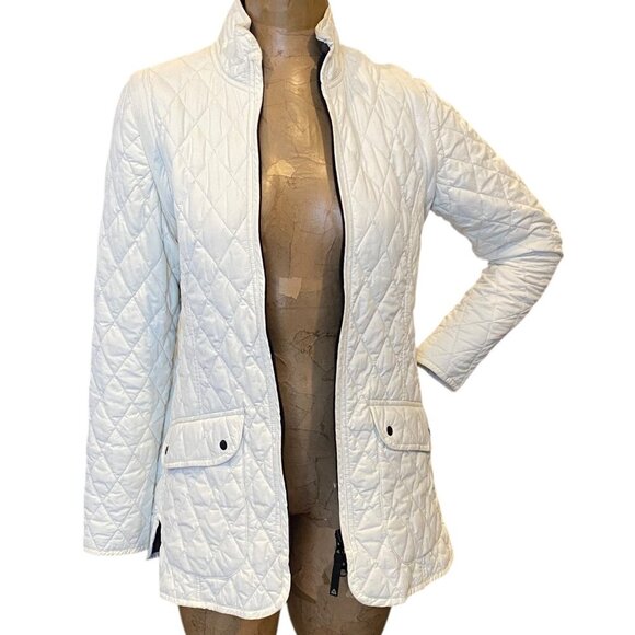 Women's Reversible Diamond Quilted Barn Jacket Convertible Vest S/M #192M - Picture 4 of 12